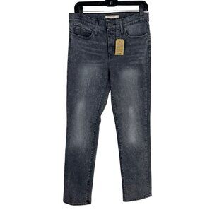 Levi's 314 Shaping Straight Gray 5 Pocket Denim Jeans Women's Size W28 L32 NWOT